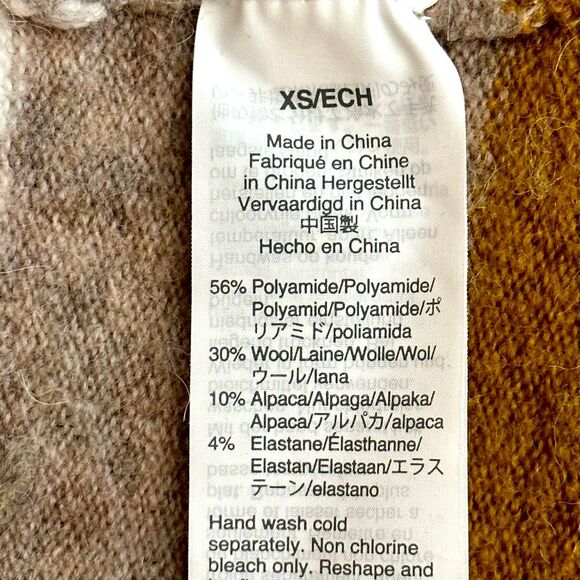 Madewell Kent Stripe Alpaca Blend Cardigan in Bengali Indigo Sz XS-M - Picture 4 of 6